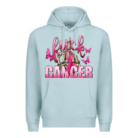 Blue Mist Fuck Cancer with Butterflies Premium Hoodie - texasbilliewilder