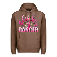 Chestnut Fuck Cancer with Butterflies Premium Hoodie - texasbilliewilder
