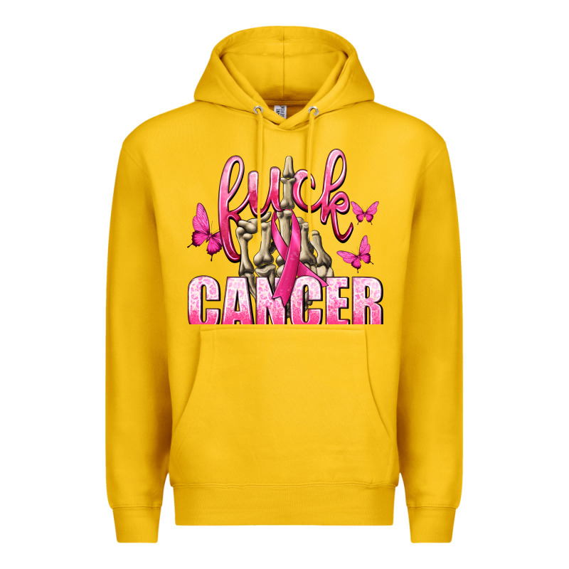 Fuck Cancer With Butterflies Premium Hoodie by texasbilliewilder | Teevron