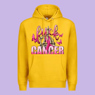 Fuck Cancer With Butterflies Premium Hoodie Designed By Texasbilliewilder