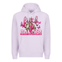 Lilac Fuck Cancer with Butterflies Premium Hoodie - texasbilliewilder