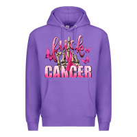 Purple Fuck Cancer with Butterflies Premium Hoodie - texasbilliewilder