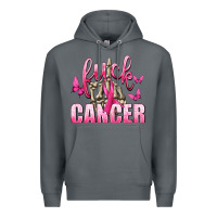 Rock Fuck Cancer with Butterflies Premium Hoodie - texasbilliewilder