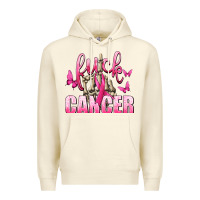 Sandshell Fuck Cancer with Butterflies Premium Hoodie - texasbilliewilder