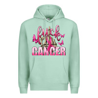 Seafoam Fuck Cancer with Butterflies Premium Hoodie - texasbilliewilder
