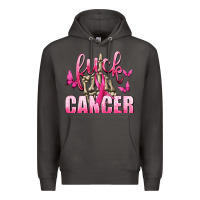 Smoke Fuck Cancer with Butterflies Premium Hoodie - texasbilliewilder