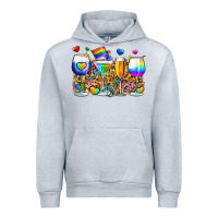 Heather Grey pride wine cups Urban Hoodie - Zillion Design Studio
