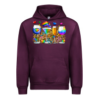 Mauve Wine pride wine cups Urban Hoodie - Zillion Design Studio