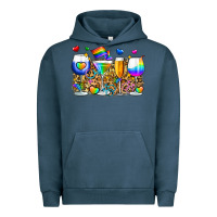 Pigment Midnight Navy pride wine cups Urban Hoodie - Zillion Design Studio