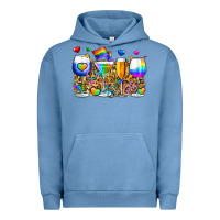 Pigment Pebble Blue pride wine cups Urban Hoodie - Zillion Design Studio