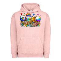 Pigment Salmon pride wine cups Urban Hoodie - Zillion Design Studio