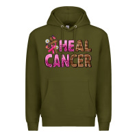 Army Green Heal Cancer Premium Hoodie - texasbilliewilder