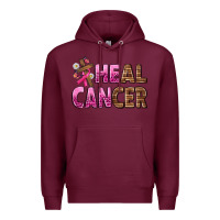Burgundy Heal Cancer Premium Hoodie - texasbilliewilder
