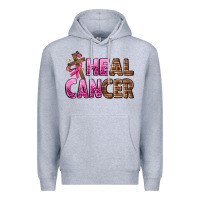 Heather Grey Heal Cancer Premium Hoodie - texasbilliewilder