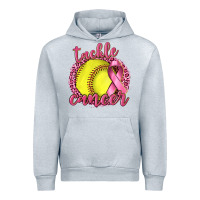 Heather Grey Tackle Cancer Softball Urban Hoodie - texasbilliewilder