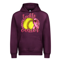 Mauve Wine Tackle Cancer Softball Urban Hoodie - texasbilliewilder