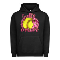 Pigment Black Tackle Cancer Softball Urban Hoodie - texasbilliewilder
