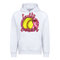 White Tackle Cancer Softball Urban Hoodie - texasbilliewilder