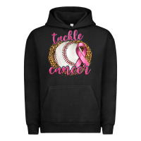 Pigment Black Tackle Cancer Baseball Urban Hoodie - texasbilliewilder