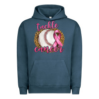 Pigment Midnight Navy Tackle Cancer Baseball Urban Hoodie - texasbilliewilder