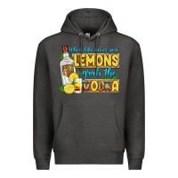 Charcoal Heather when life gives you lemons grab the vodka Premium Hoodie - Zillion Design Studio