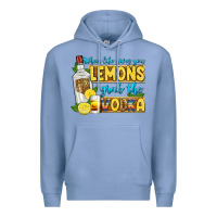 Colony Blue when life gives you lemons grab the vodka Premium Hoodie - Zillion Design Studio