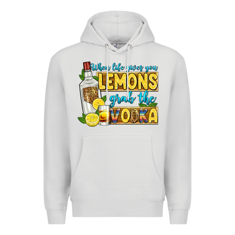 When Life Gives You Lemons Grab The Vodka Premium Hoodie by Zillion Design Studio | Teevron