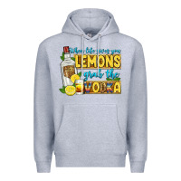 Heather Grey when life gives you lemons grab the vodka Premium Hoodie - Zillion Design Studio