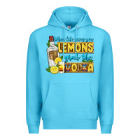 Ocean Blue when life gives you lemons grab the vodka Premium Hoodie - Zillion Design Studio