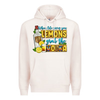 Pale Pink when life gives you lemons grab the vodka Premium Hoodie - Zillion Design Studio