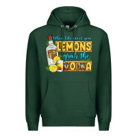 Sports Green when life gives you lemons grab the vodka Premium Hoodie - Zillion Design Studio
