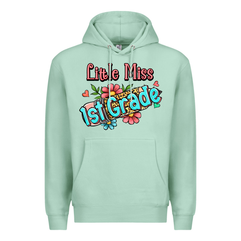 Little Miss First Grade Premium Hoodie by RanaPortraitStore | Teevron
