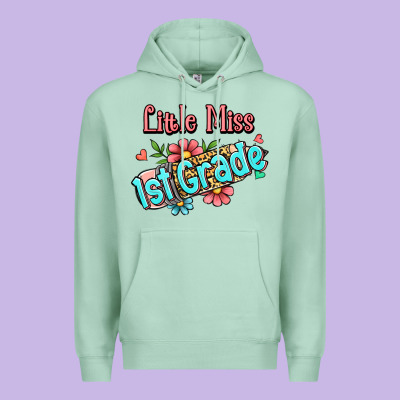 Little Miss First Grade Premium Hoodie Designed By Ranaportraitstore