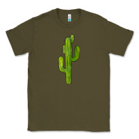 Army Green cactus Classic Tee - BarkalooDesign