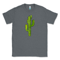 Charcoal Heather cactus Classic Tee - BarkalooDesign