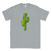 Heather Grey cactus Classic Tee - BarkalooDesign