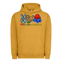 Pigment Peanut Butter peace love understand Urban Hoodie - Zillion Design Studio