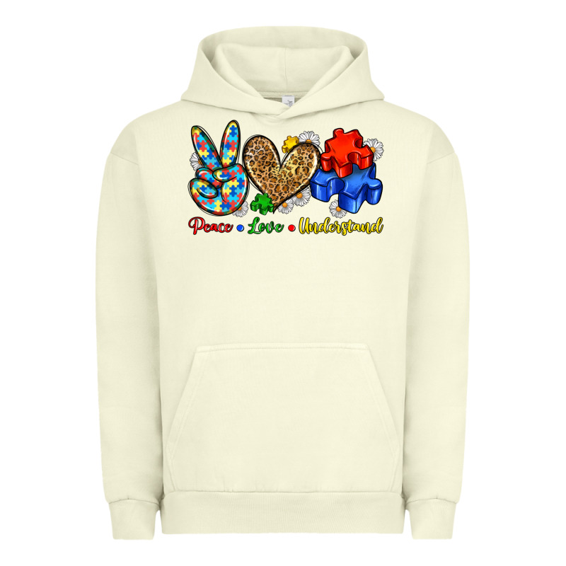 Peace Love Understand Urban Hoodie by Zillion Design Studio | Teevron
