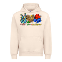 Sandshell peace love understand Urban Hoodie - Zillion Design Studio