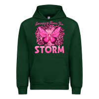 Forest Green Stronger Than The Storm Breast Cancer Urban Hoodie - texasbilliewilder