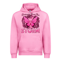 Fuchsia Pink Stronger Than The Storm Breast Cancer Urban Hoodie - texasbilliewilder