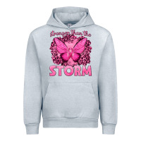 Heather Grey Stronger Than The Storm Breast Cancer Urban Hoodie - texasbilliewilder