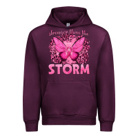 Mauve Wine Stronger Than The Storm Breast Cancer Urban Hoodie - texasbilliewilder