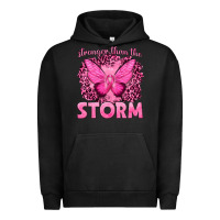 Pigment Black Stronger Than The Storm Breast Cancer Urban Hoodie - texasbilliewilder
