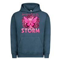 Pigment Midnight Navy Stronger Than The Storm Breast Cancer Urban Hoodie - texasbilliewilder