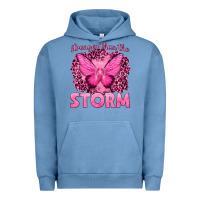 Pigment Pebble Blue Stronger Than The Storm Breast Cancer Urban Hoodie - texasbilliewilder