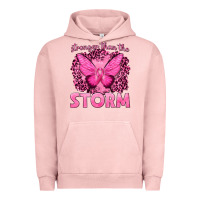 Pigment Salmon Stronger Than The Storm Breast Cancer Urban Hoodie - texasbilliewilder