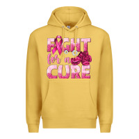 Antique Gold Fight For a Cure Premium Hoodie - texasbilliewilder
