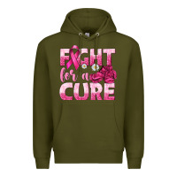 Army Green Fight For a Cure Premium Hoodie - texasbilliewilder