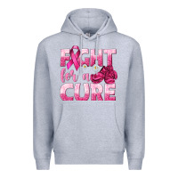 Heather Grey Fight For a Cure Premium Hoodie - texasbilliewilder